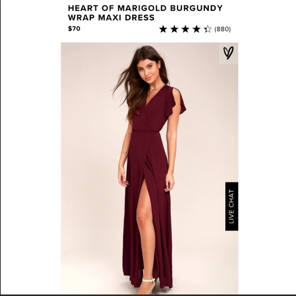 WRAP MAXI DRESS on Lulus website for $70